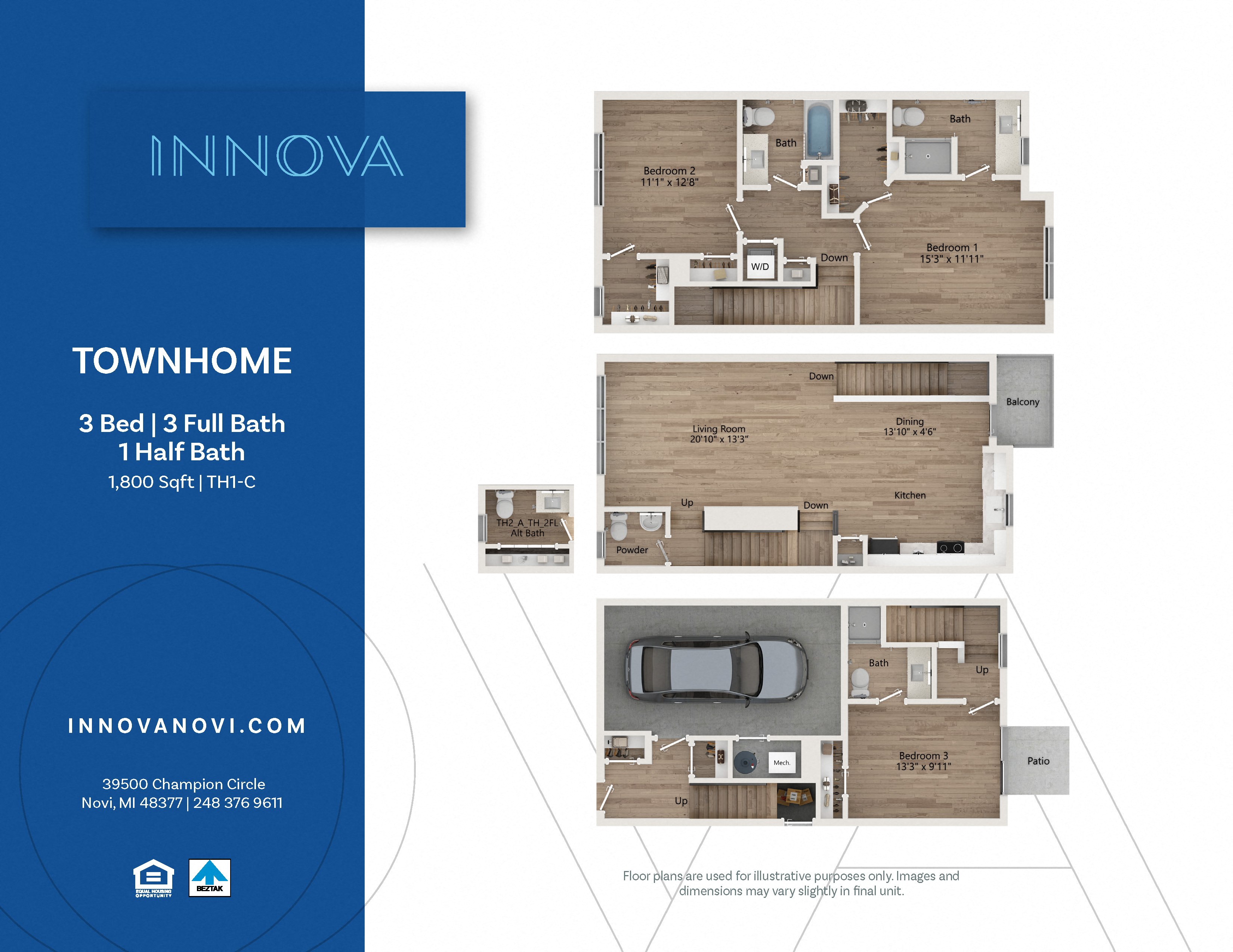 Townhome floor plan